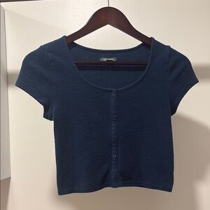 Wild Fable Blue Fitted Crop Top